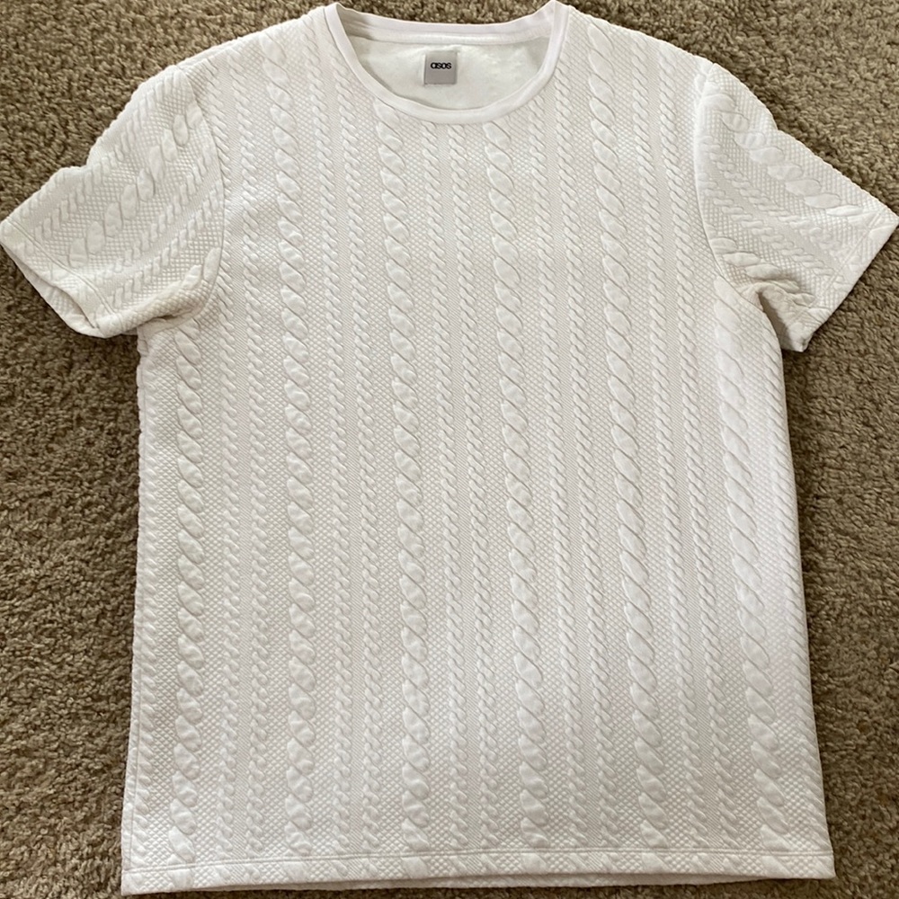 ASOS Ivory ribbed shirt
